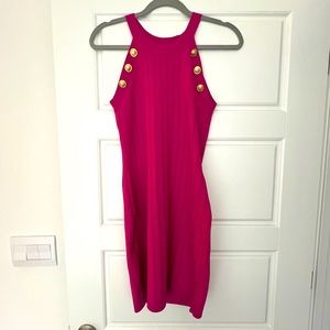 Fuscia pink mini dress